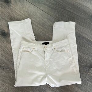 Ann Taylor White Straight Leg Jeans